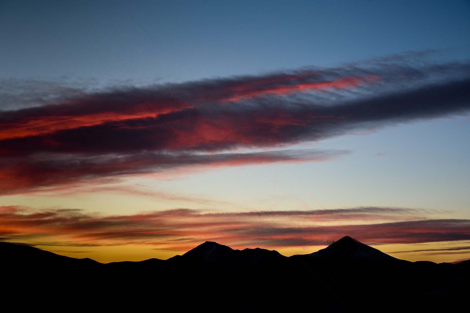 After: the sunset sky with the boxed stamp removed