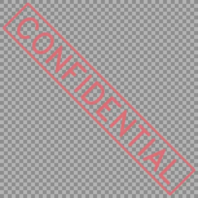 The watermark file: one large diagonal stamp, shown over a checkerboard